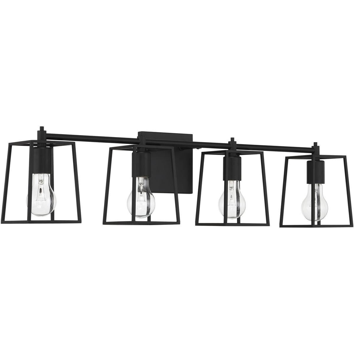 Craftmade 12132FB4 Dunn 4 Light 32 inch Flat Black Vanity Light Wall Light