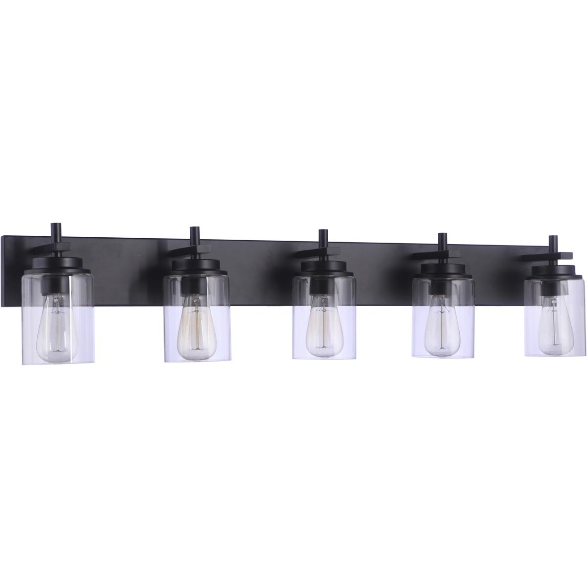 Craftmade 17441FB5 Reeves 5 Light 41 inch Flat Black Vanity Light Wall Light