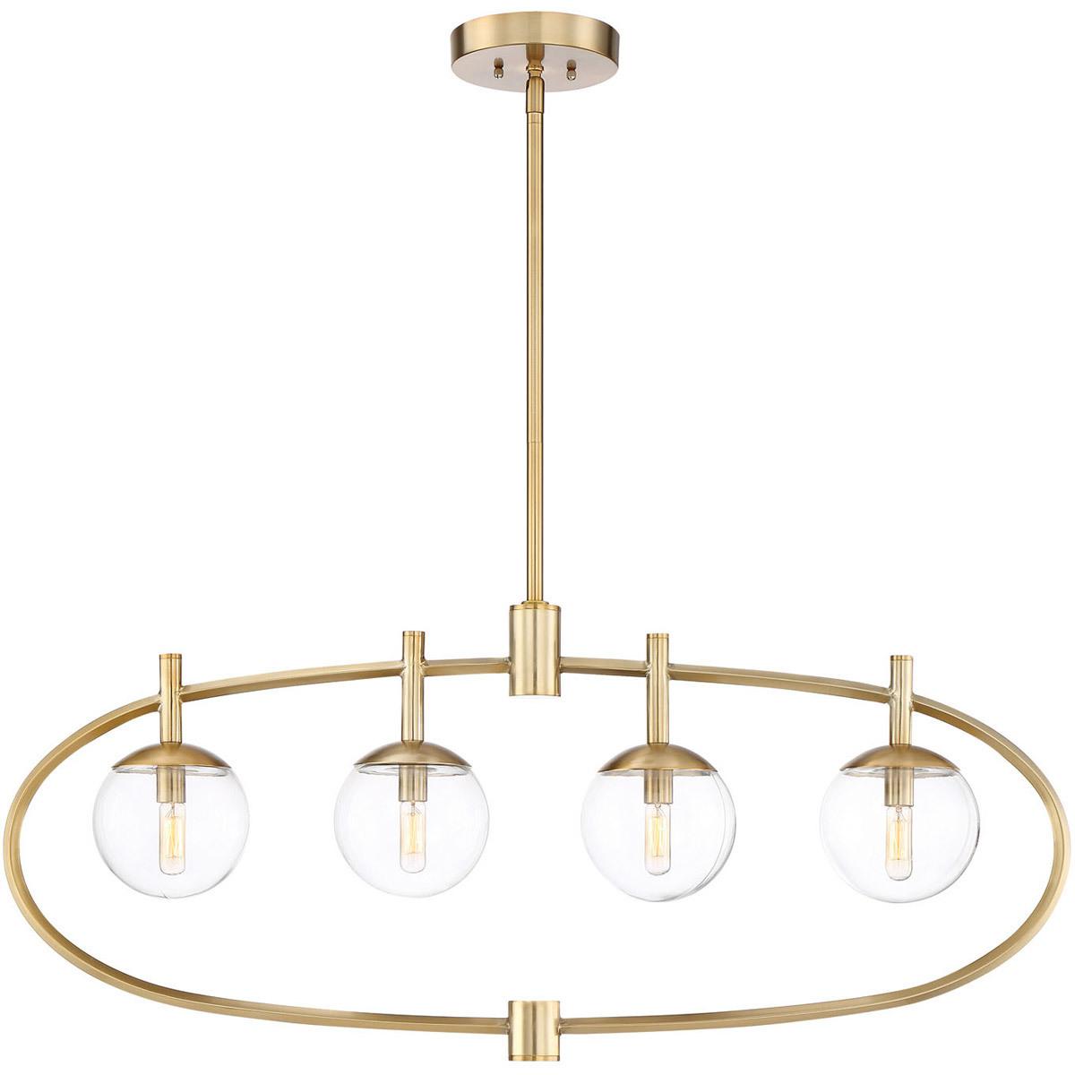 Craftmade 45574-SB Piltz 4 Light 40 inch Satin Brass Island Light Ceiling Light