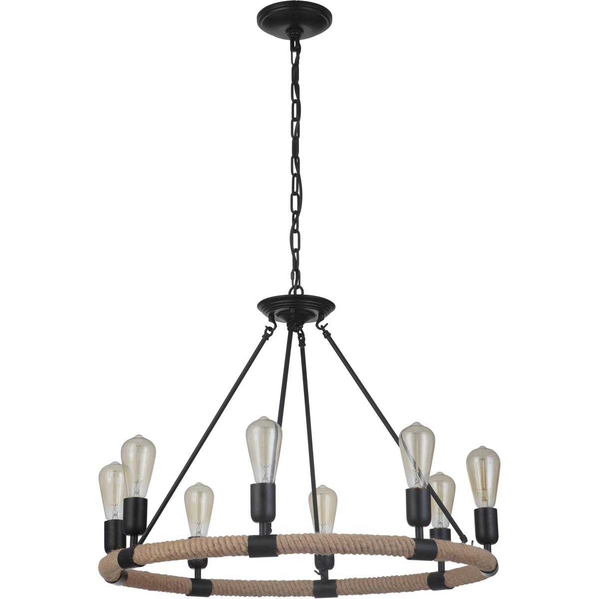 Craftmade 51728-FB Dillon 8 Light 30.08 inch Flat Black Chandelier Ceiling Light