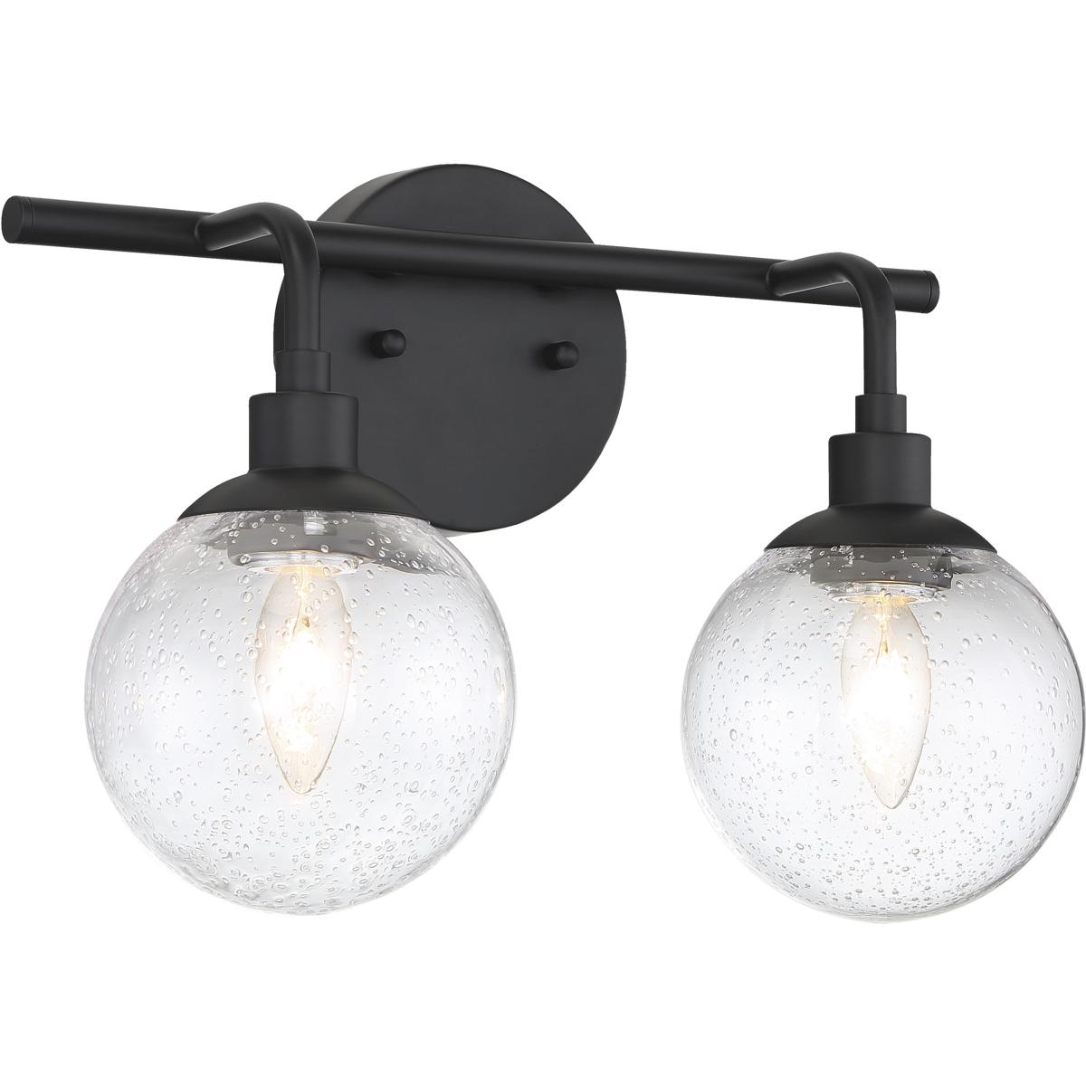 Craftmade 53302FB Neighborhood Que 2 Light 15 inch Flat Black Vanity Light Wall Light