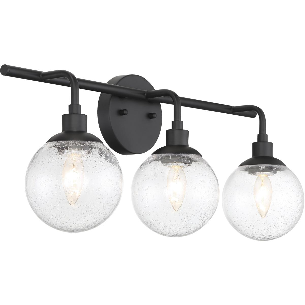 Craftmade 53303FB Neighborhood Que 3 Light 24 inch Flat Black Vanity Light Wall Light