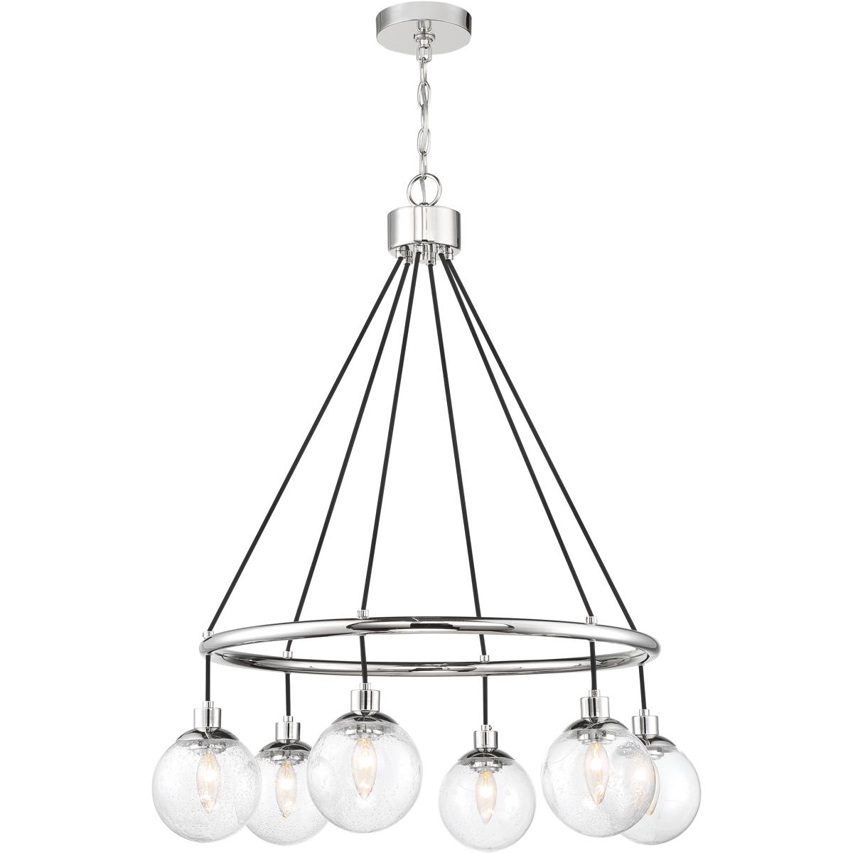 Craftmade 53326CH Neighborhood Que 6 Light 285 inch Chrome Chandelier Ceiling Light