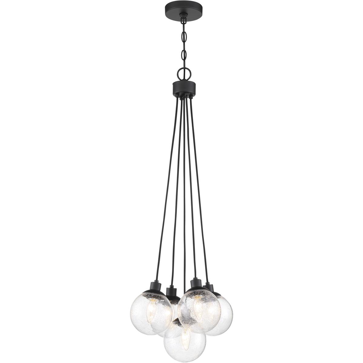Craftmade 53395FB Neighborhood Que 5 Light 1475 inch Flat Black Pendant Ceiling Light