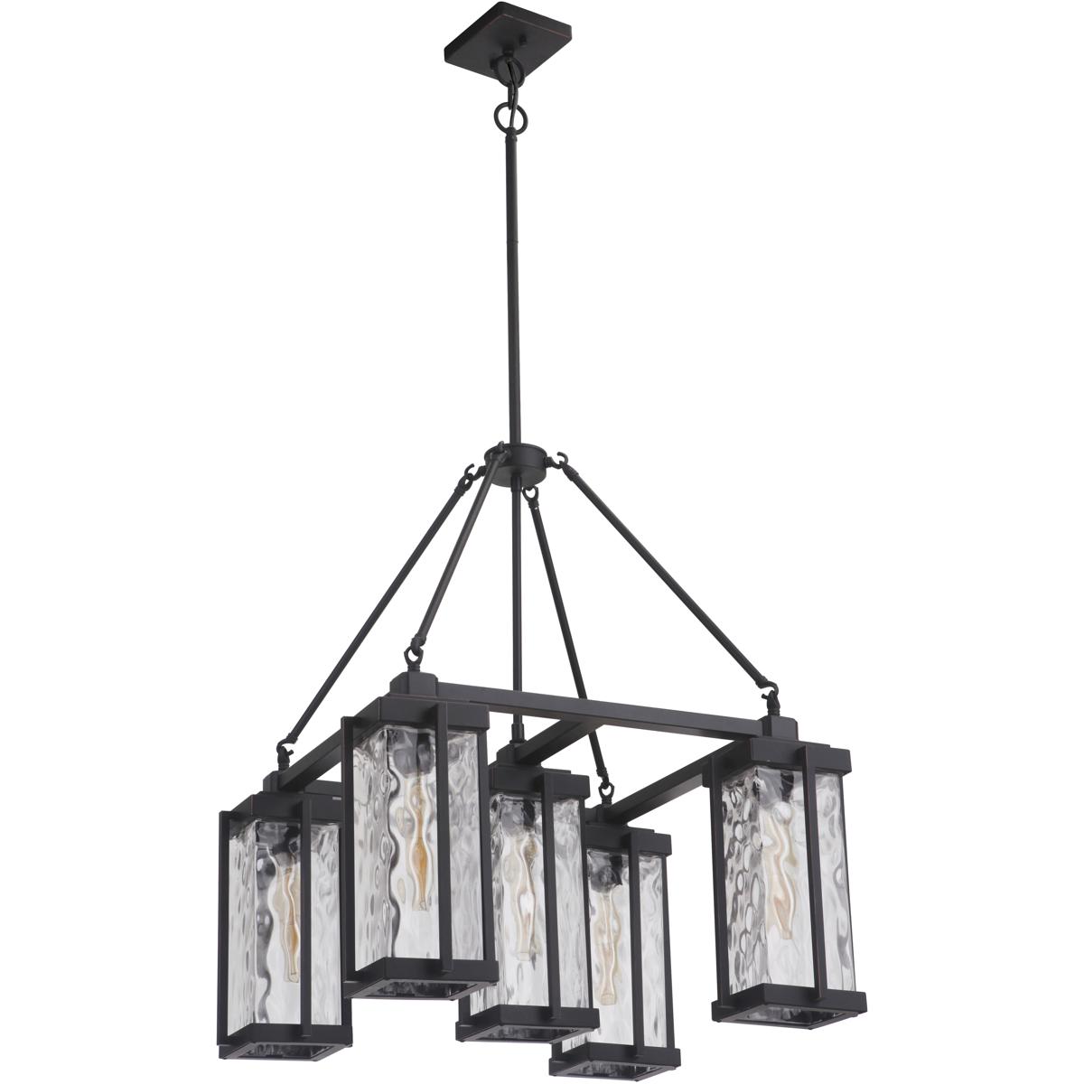 Craftmade 54125-OBG Pyrmont 5 Light 25 inch Oiled Bronze Gilded Outdoor Chandelier