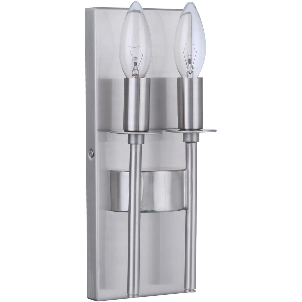 Craftmade 54362-BNK Larrson 2 Light 4.63 inch Brushed Polished Nickel ADA Wall Sconce Wall Light