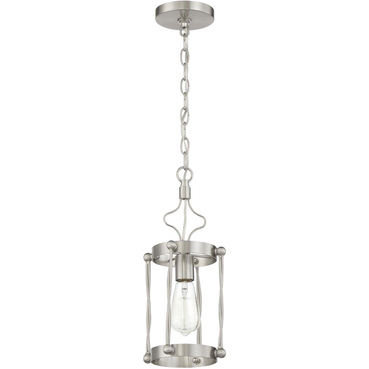 Craftmade 57091-BNK Jolenne 1 Light 6.97 inch Brushed Polished Nickel Mini Pendant Ceiling Light