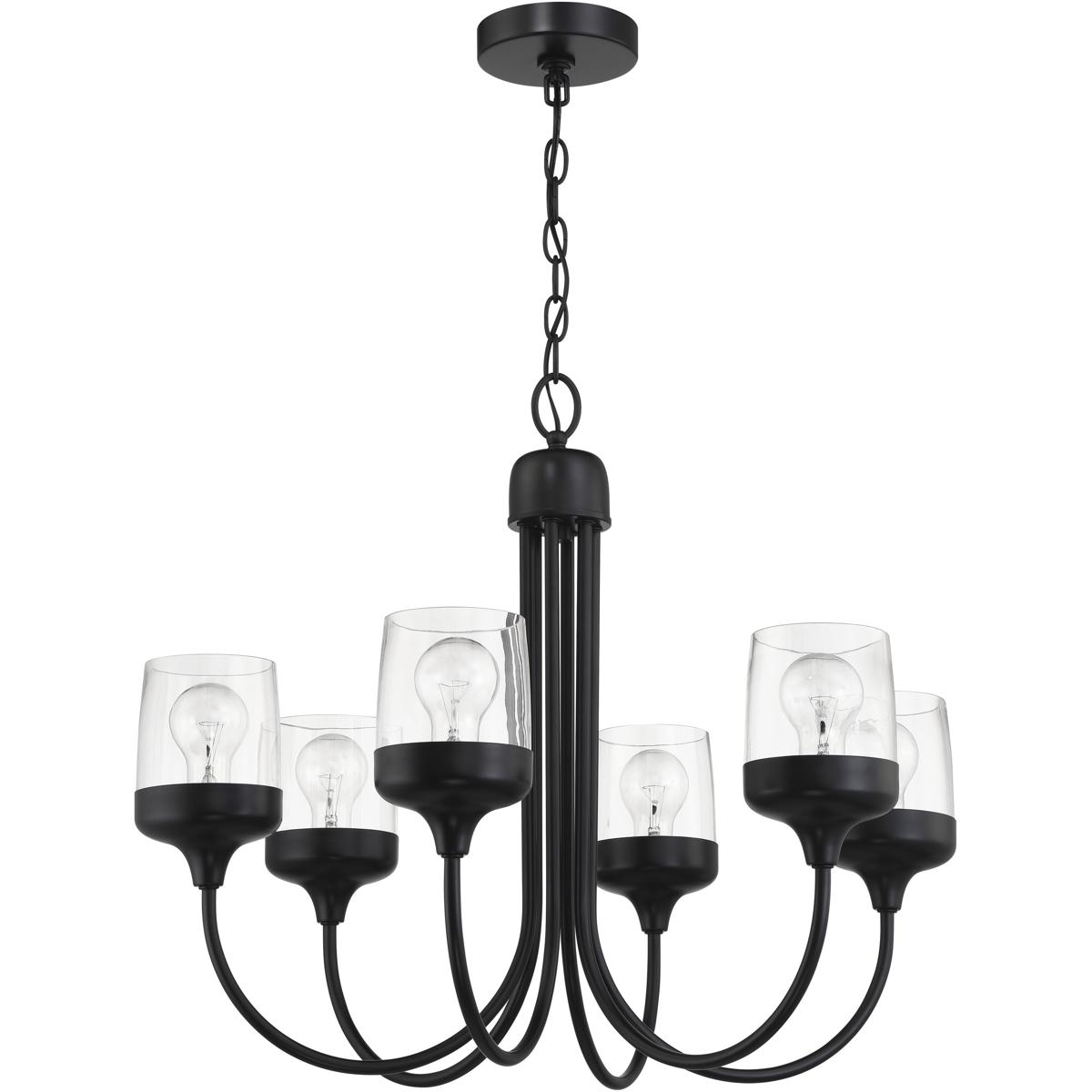 Craftmade 58126-FB Wrenn 6 Light 25.98 inch Flat Black Chandelier Ceiling Light