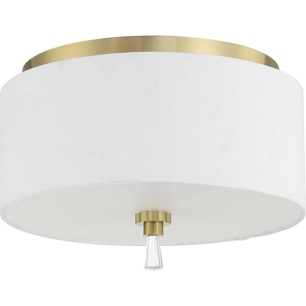 Craftmade 58282-SB Fortuna 2 Light 12 inch Satin Brass Flushmount Ceiling Light