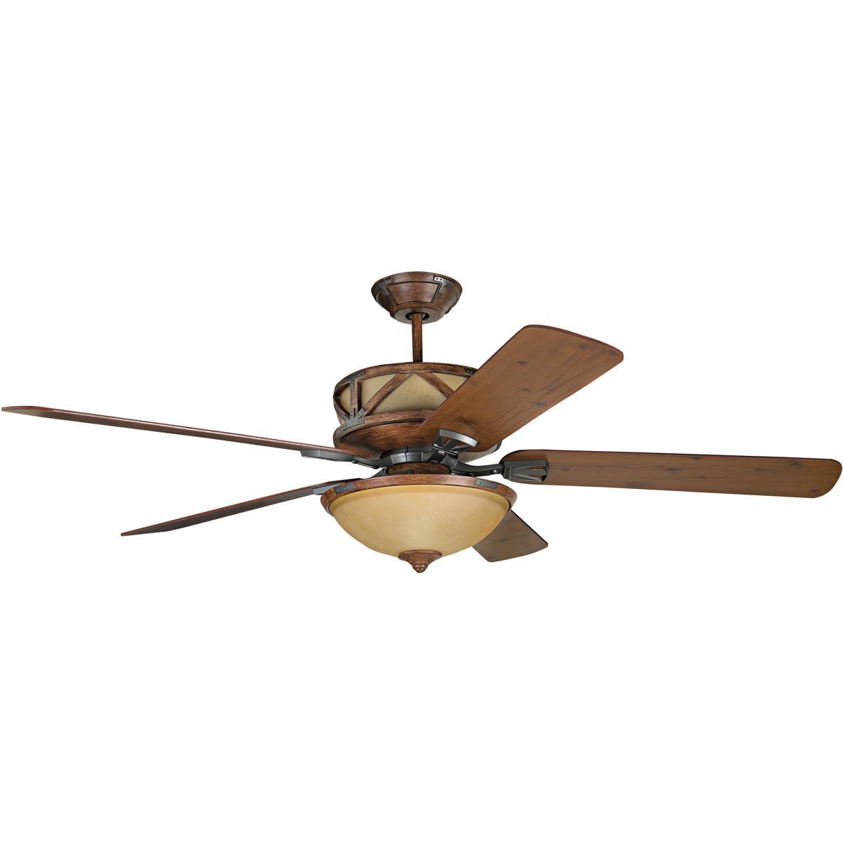 Craftmade Dl60dmi5crw Deer Lodge Indoor Ceiling Fan Dark Mahogany