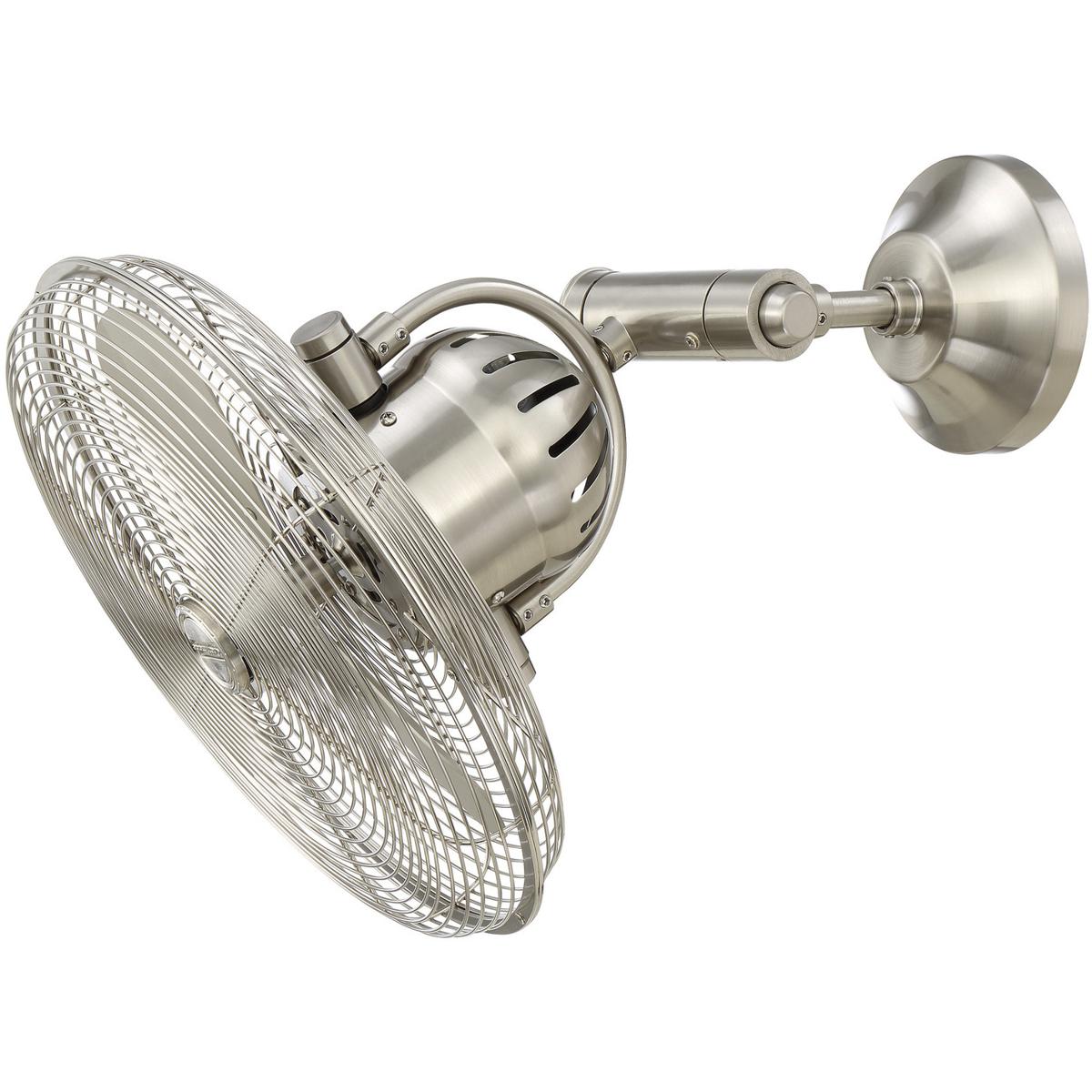 Craftmade BW414BNK3 Bellows IV 17.5 inch Brushed Polished Nickel Wall Fan