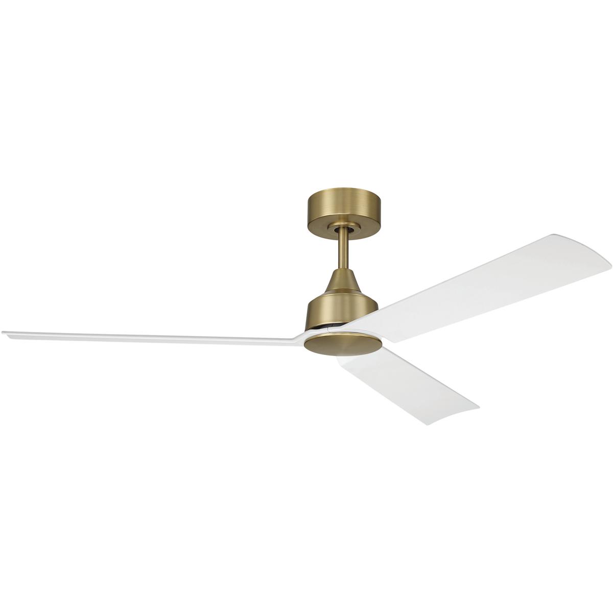 Craftmade CHM52SB3 Charming 52 inch Satin Brass with White Blades Indoor Ceiling Fan