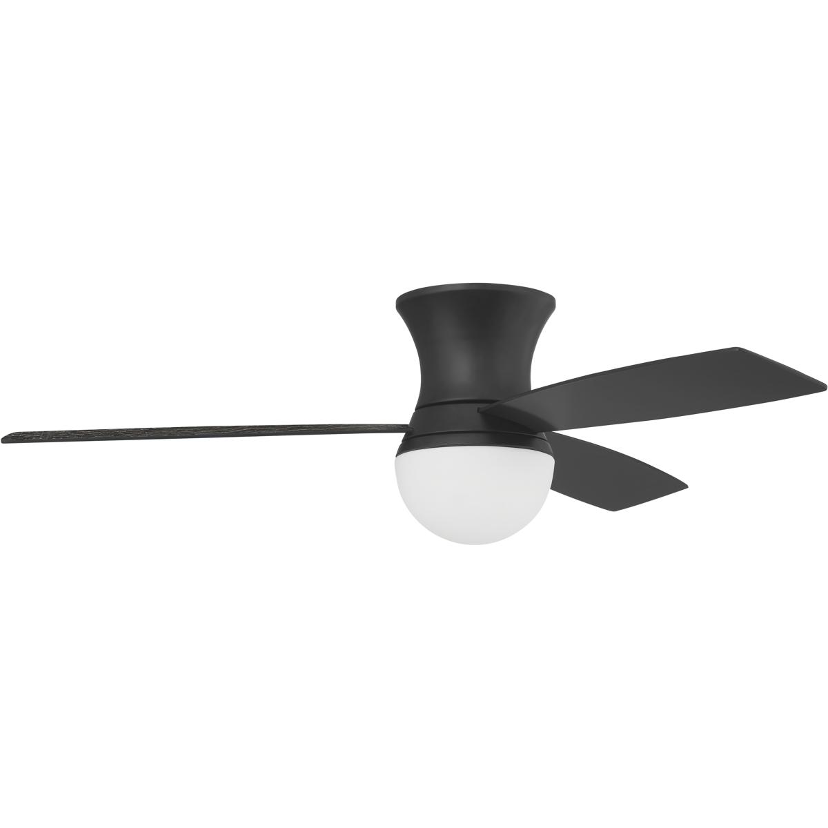 Craftmade DBK52FB3 Daybreak 52 inch Flat Black with Flat Black/Greywood Blades Ceiling Fan, Flushmount