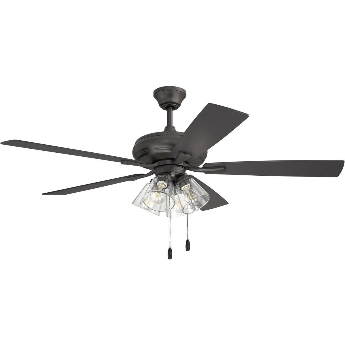 Craftmade ECF104CBZ5CBZWLN Eos 52 inch Classic Bronze with Classic BronzeWalnut Blades Ceiling Fan