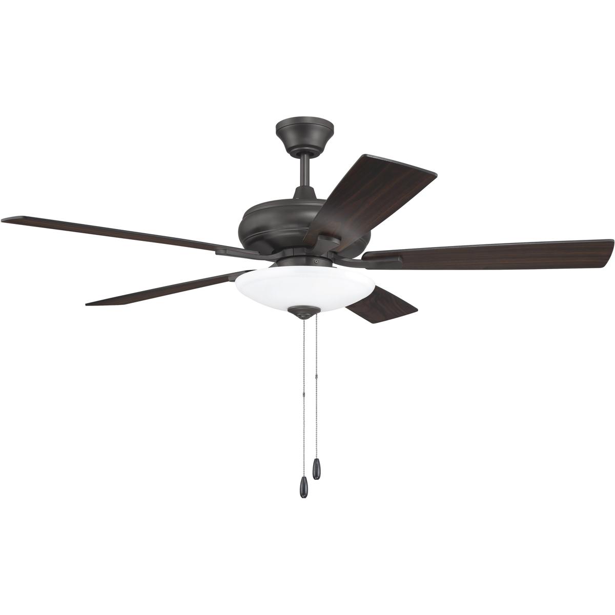 Craftmade ECF111CBZ5CBZWLN Eos 52 inch Classic Bronze with Classic BronzeWalnut Blades Ceiling Fan
