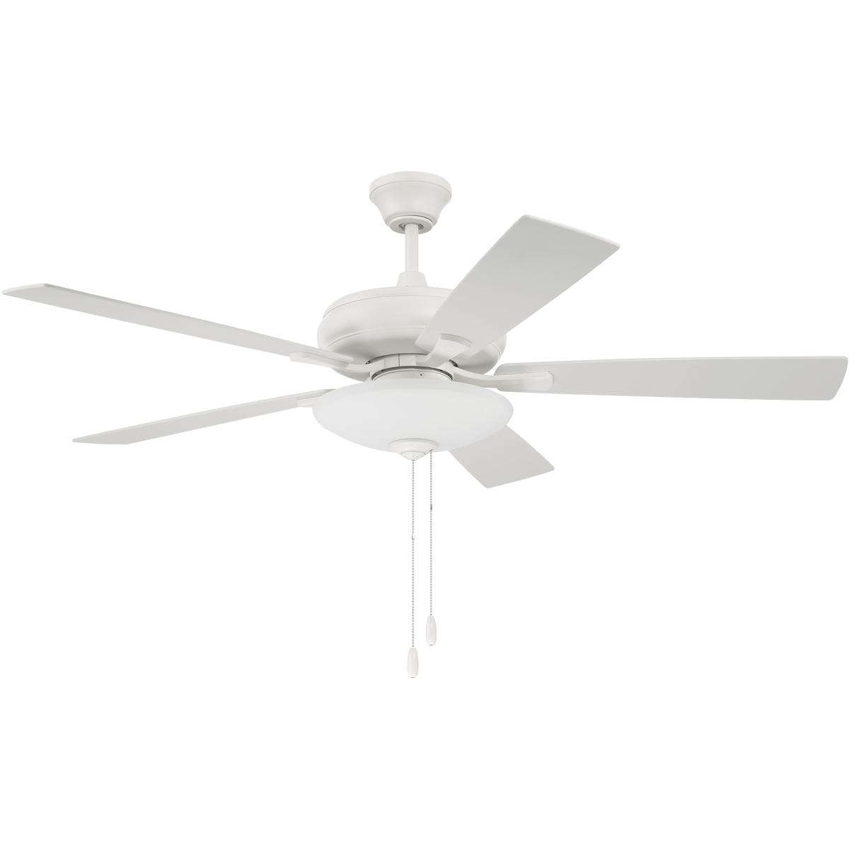 Craftmade ECF111W5WWOK Eos 52 inch White with WhiteWashed Oak Blades Ceiling Fan Blades Included in WhiteWhitewashed Oak Contractor Fan