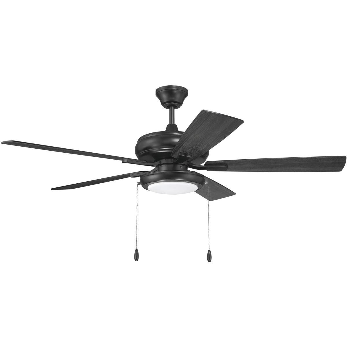 Craftmade ECF119FB5FBGW Eos 52 inch Flat Black with Flat BlackGreywood Blades Ceiling Fan