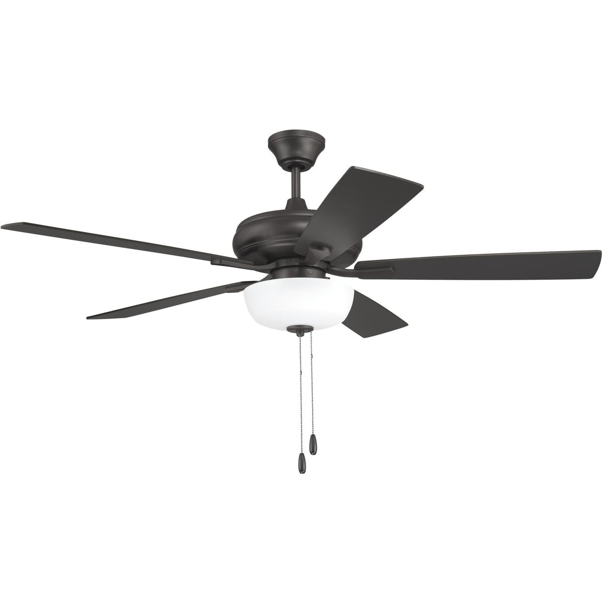 Craftmade ECF211CBZ5CBZWLN Eos 52 inch Classic Bronze with Classic BronzeWalnut Blades Ceiling Fan