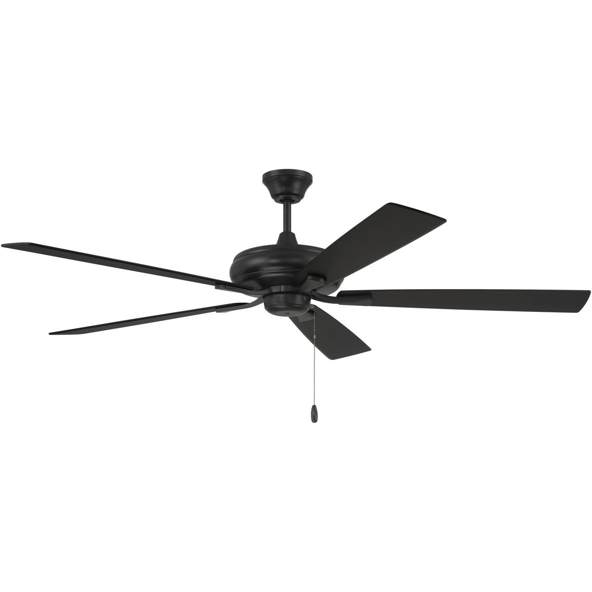 Craftmade ECF60FB5FBGW Eos 60 inch Flat Black with Flat BlackGreywood Blades Ceiling Fan