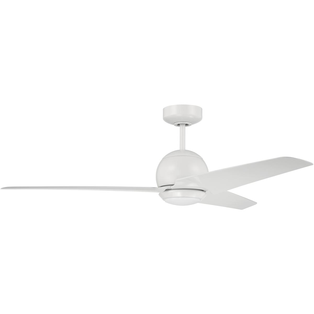 Craftmade NTE52W3 Nate 52 inch White with WhiteWhite Blades Ceiling Fan