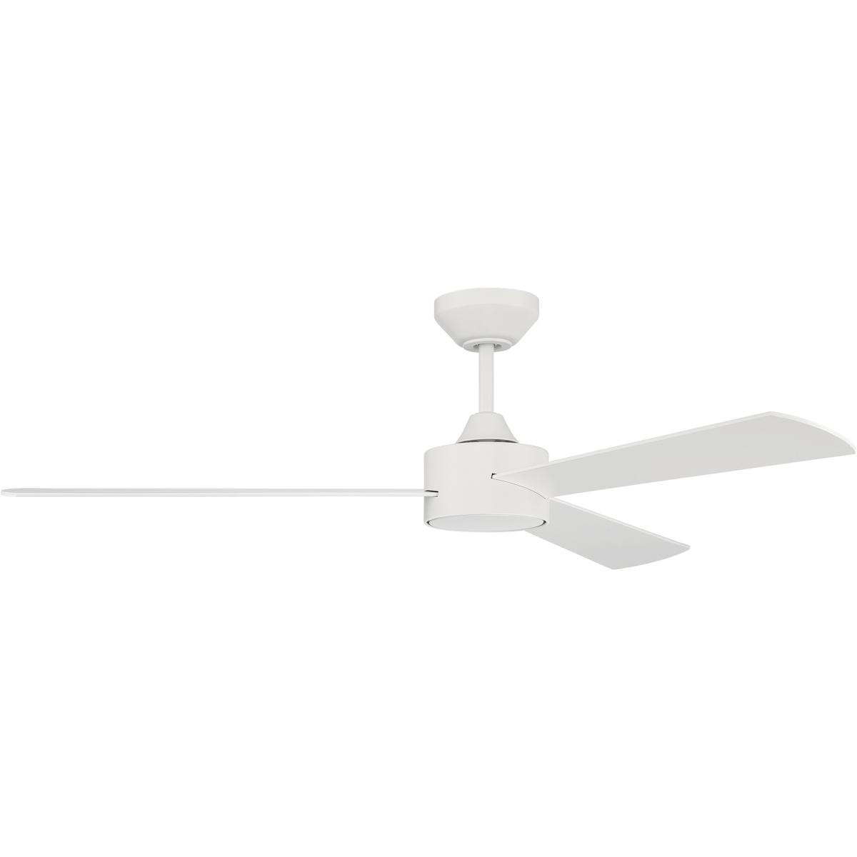 Craftmade PRV52MWW3 Provision 52 inch Matte White with WhiteWhite Blades Ceiling Fan