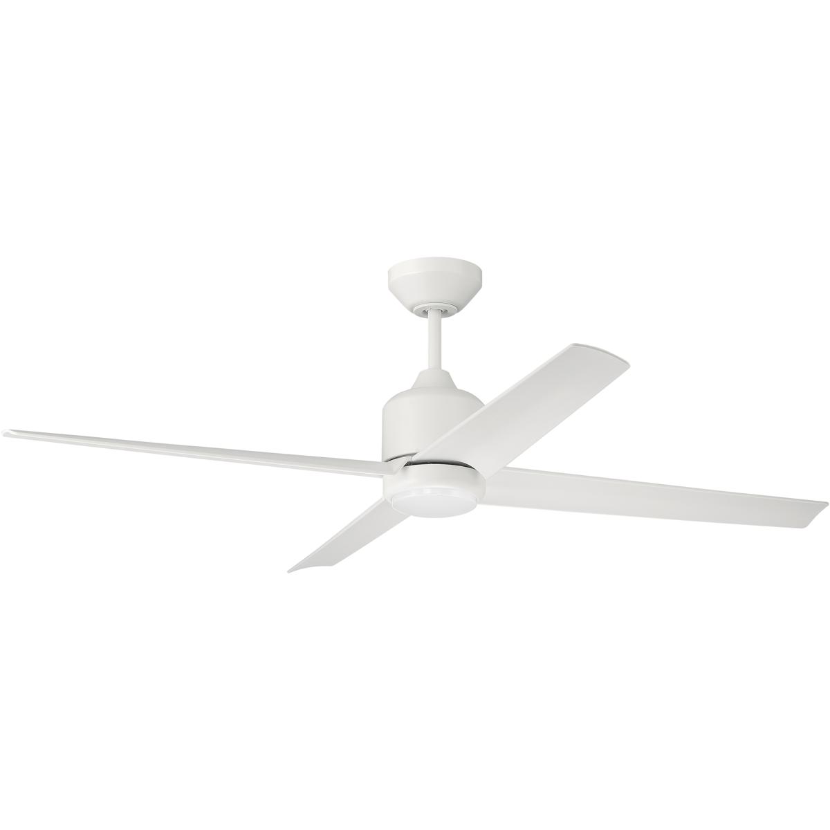 Craftmade QUL52W4 Quell 52 inch White with WhiteWhite Blades Ceiling Fan Blades Included