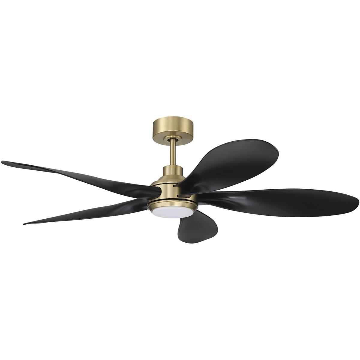 Craftmade RSL52SBFB5 Rosalie 52 inch Satin Brass/Flat Black with Flat Black Blades Indoor Ceiling Fan in Satin Brass and Flat Black