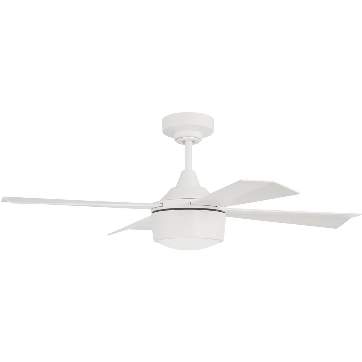 Craftmade THO42W4 Theo 42 inch White with WhiteWhite Blades Ceiling Fan