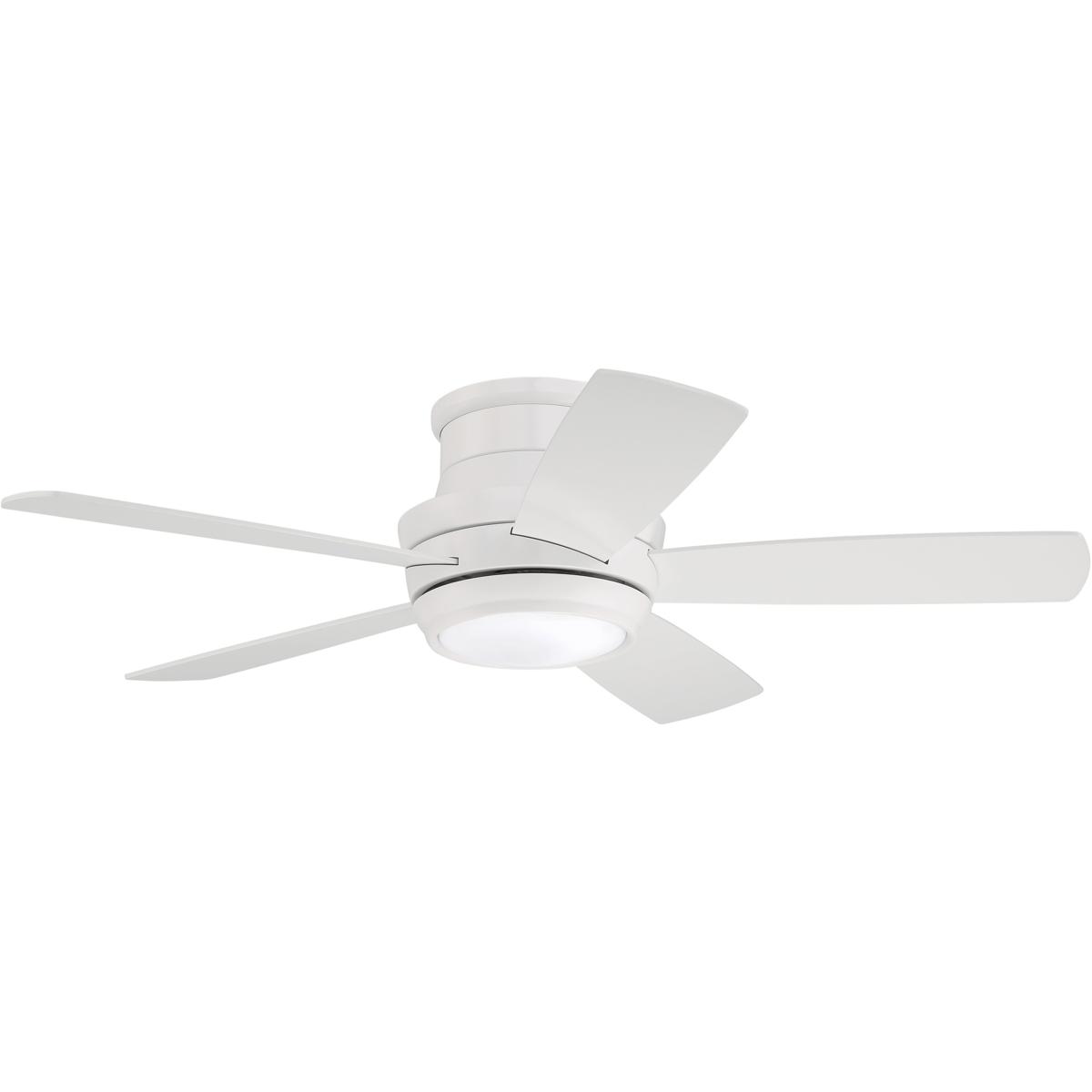 Craftmade TMPH44W5 Tempo Hugger 44 inch White with WhiteWhite Blades Ceiling Fan