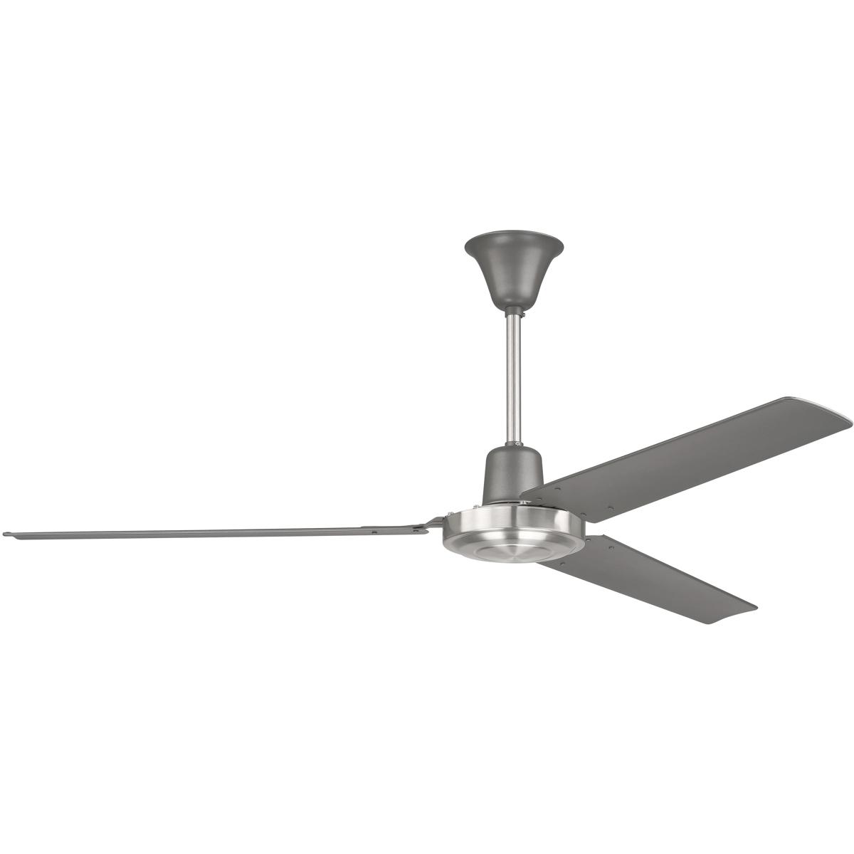 Craftmade UT56TBNK3MR Utility 56 inch TitaniumBrushed Polished Nickel with Titanium Finish Blades Ceiling Fan Blades Included in Titanium and Brush