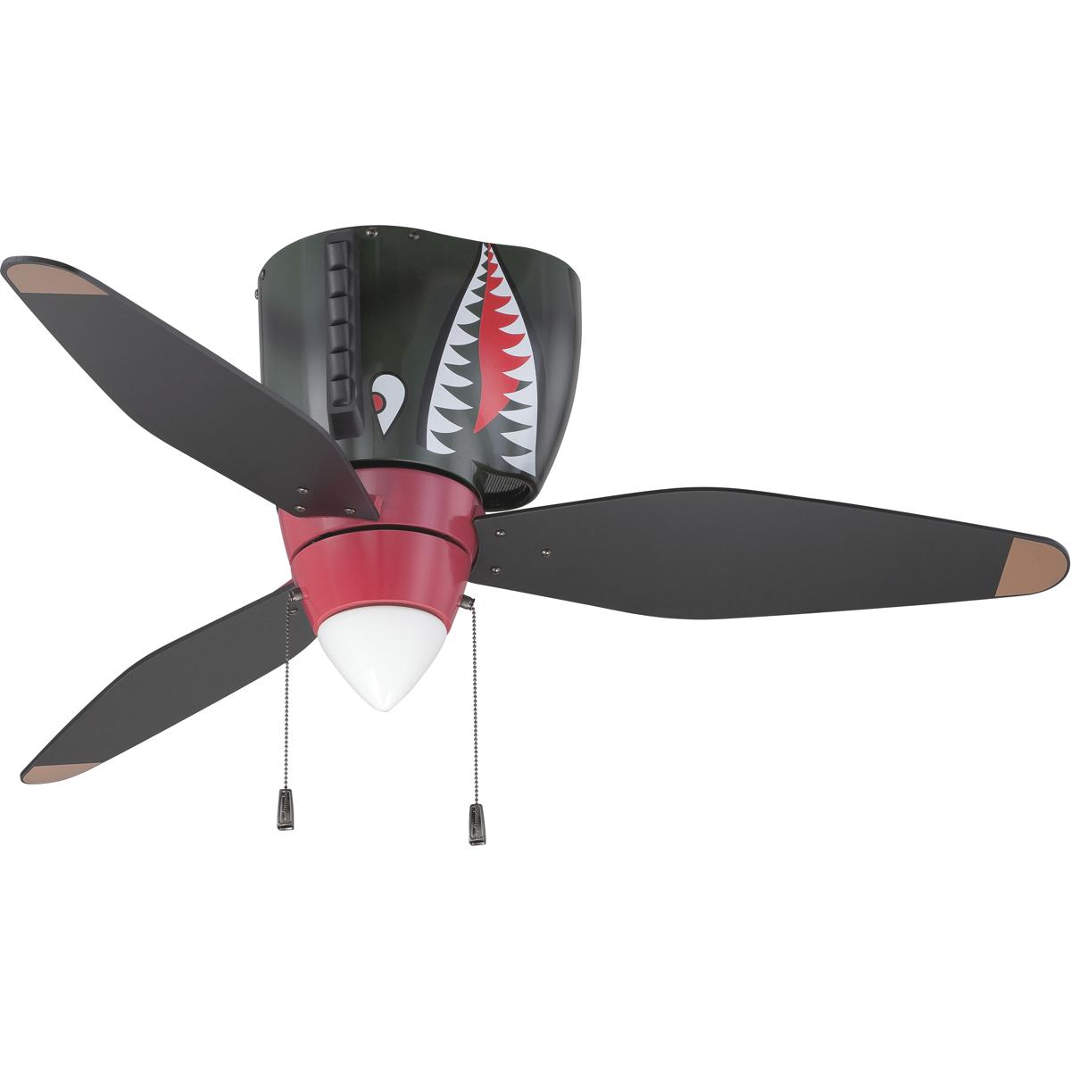 Craftmade WB348TS3 WarPlanes 48 inch WarPlanes Tiger Shark with Tiger Shark Blades Ceiling Fan