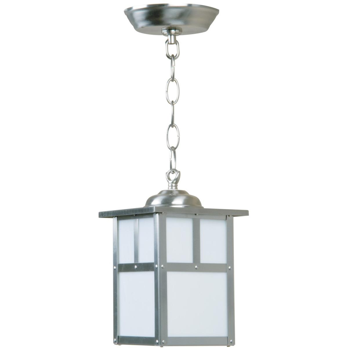 Craftmade Z1841-SS-CS Mission 1 Light 6 inch Stainless Steel Outdoor Pendant in Clear Seeded