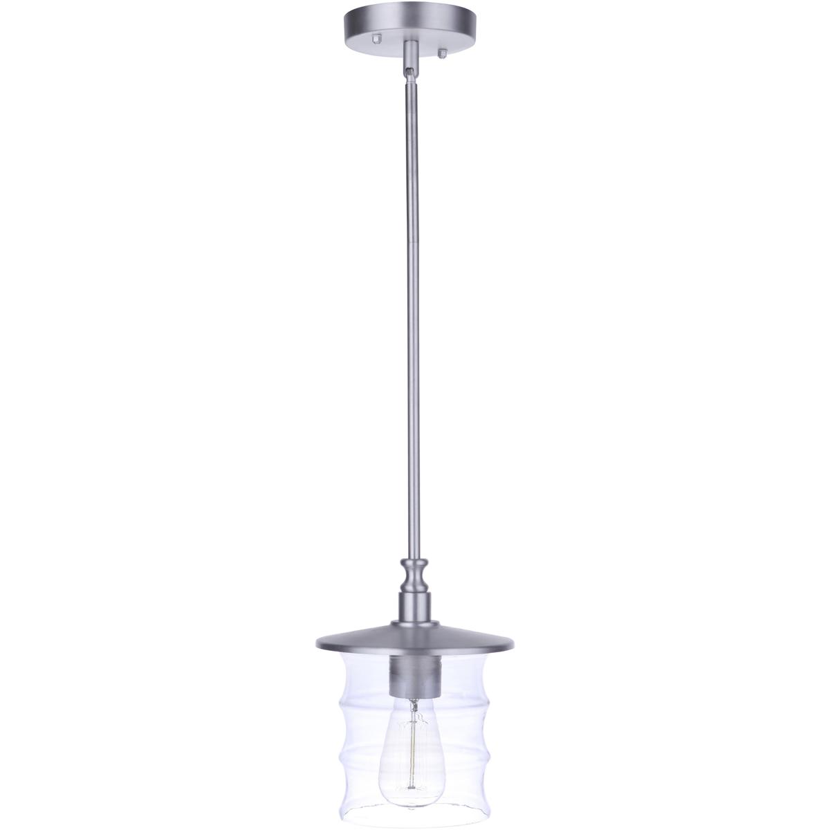 Craftmade ZA3611-SA Canon 1 Light 7.5 inch Satin Aluminum Outdoor Pendant