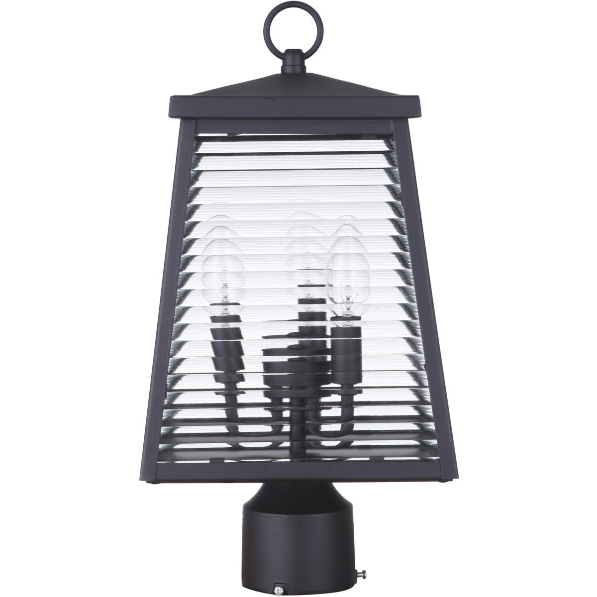 Craftmade ZA4115-MN Armstrong 3 Light 16 inch Midnight Outdoor Post Mount