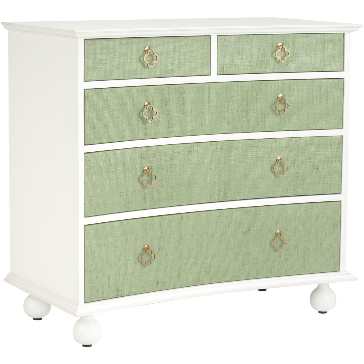 Chelsea House 370415 Maxwell WhiteCream and Green Chest