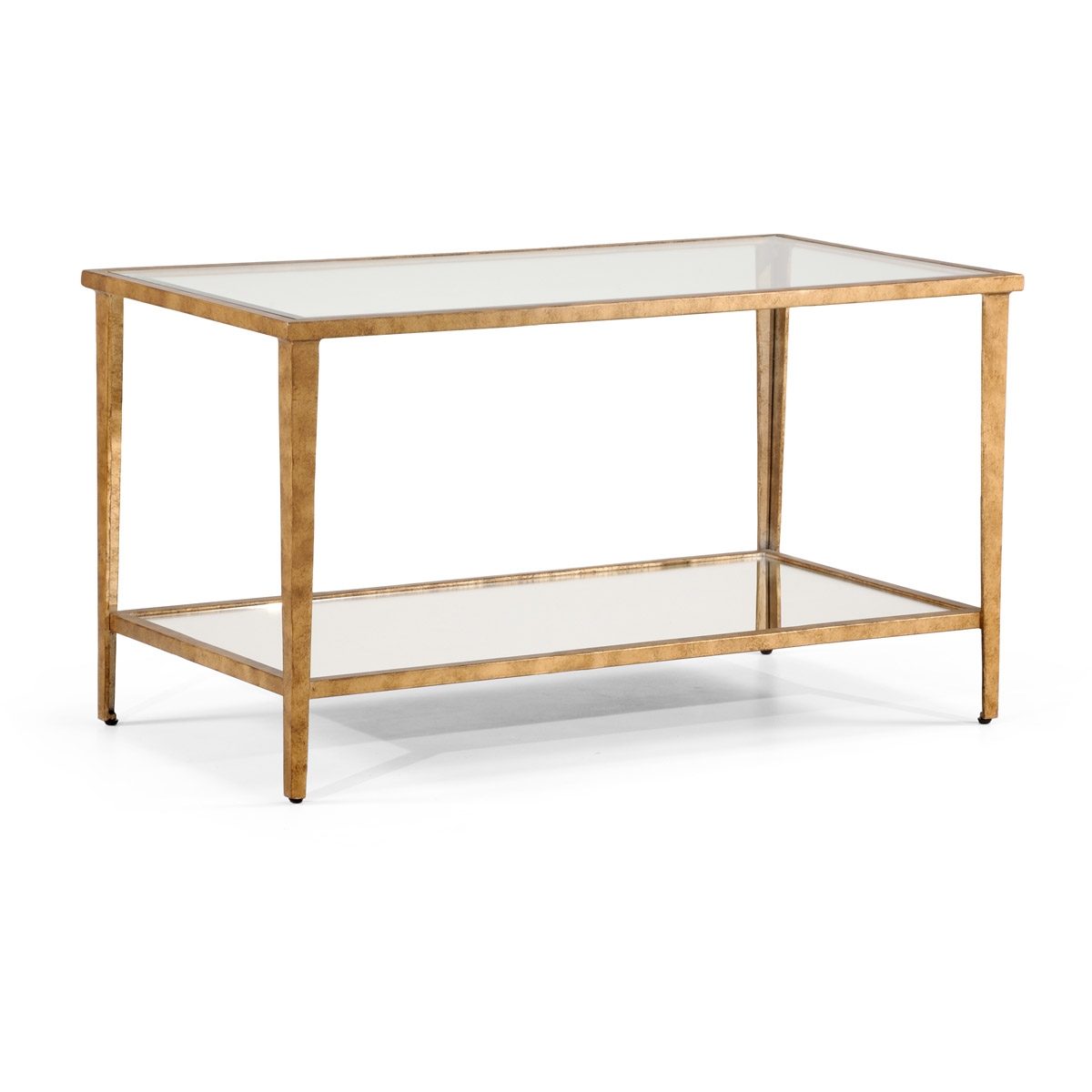 Chelsea House 381354 Chelsea House 36 X 20 inch Antique Gold Leaf/Clear Cocktail Table