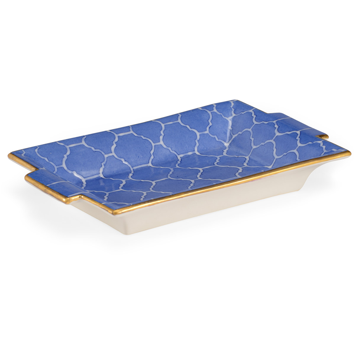 Chelsea House 382689 Pam Cain Sky Blue/White Glaze Tray