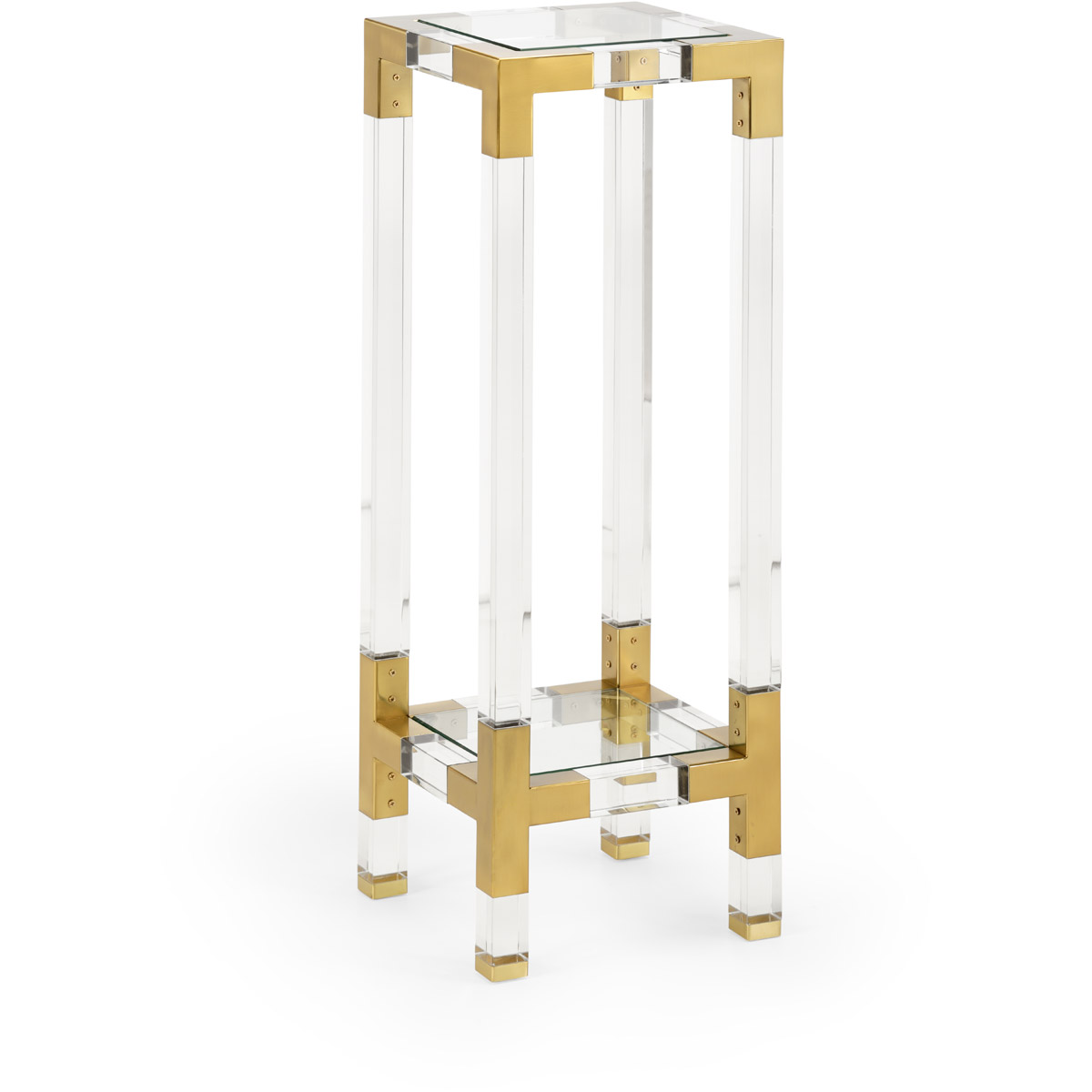 Chelsea House 384478 Chelsea House 36 X 12 inch Clear/Antique Brass Pedestal, Small