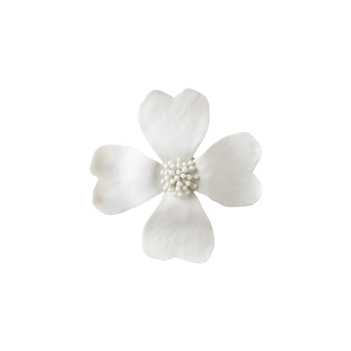Chelsea House 385130 Elizabeth Wicker Matte White Decorative Object