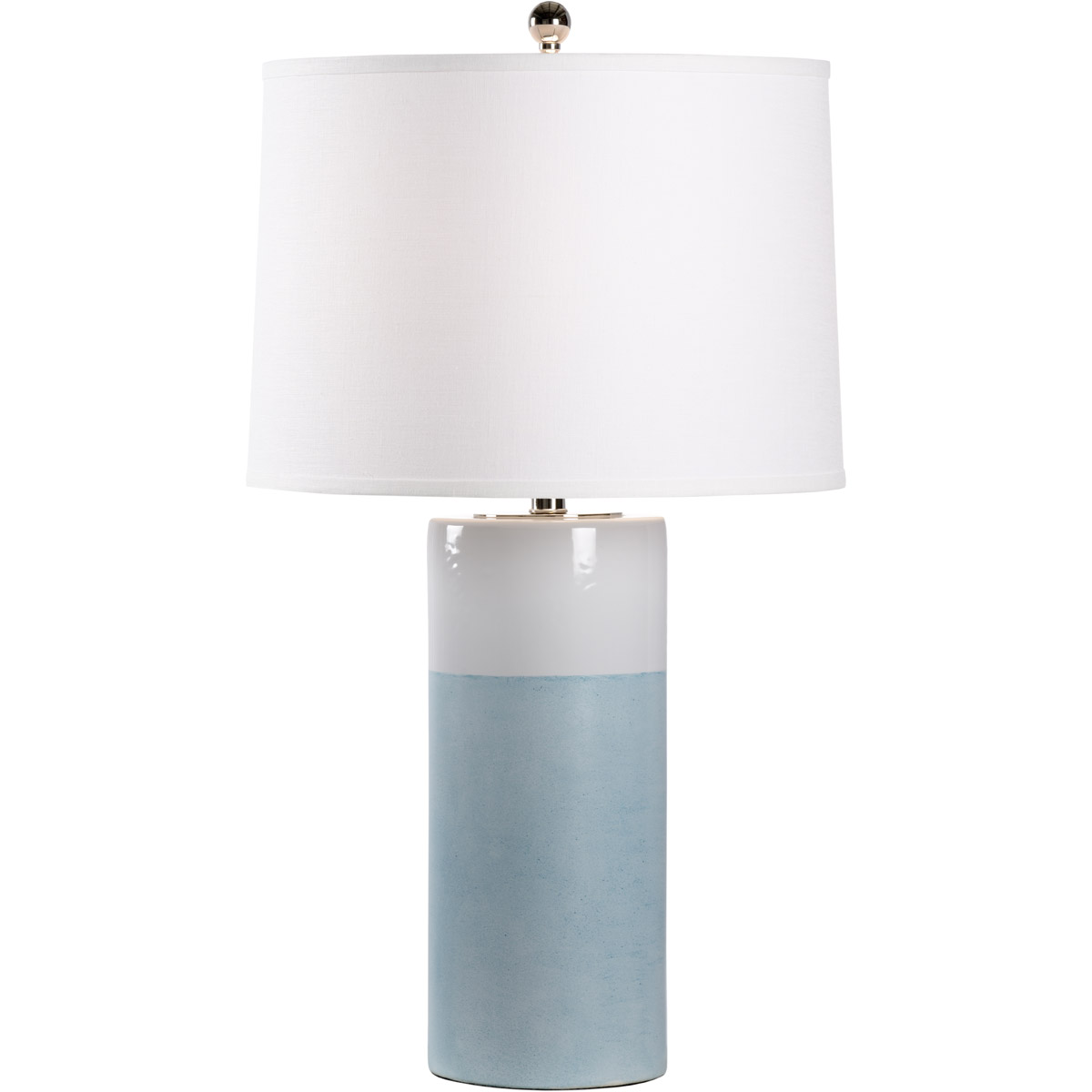 Chelsea House 69455 Pam Cain 31 inch 10000 watt AquaWhite Glaze Table Lamp Portable Light
