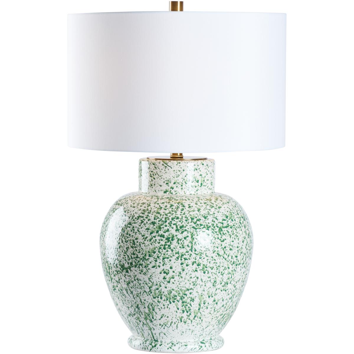 Chelsea House 70320 Spatter 21 inch 100.00 watt Green and White/Cream Table Lamp Portable Light
