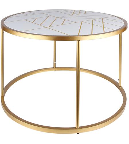 Canarm 203548-01 Harlo 32 X 32 inch Gold/White Coffee Table