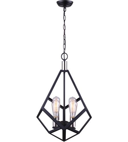 Canarm Ich570b04bkn17 Marena 4 Light 17 Inch Matte Black And Brushed Nickel Chandelier Ceiling Light