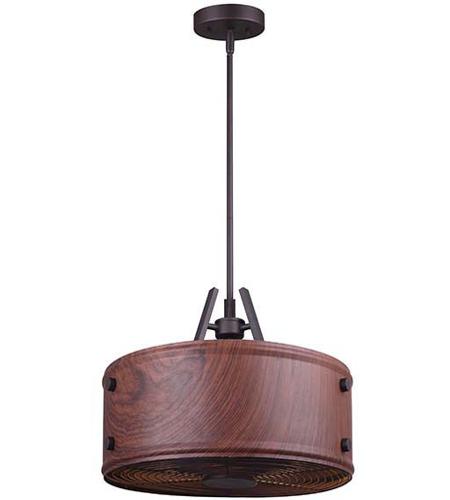 Canarm ICH674A03RBW16 Kalo 3 Light 17 inch Oil Rubbed Bronze And Faux Wood Chandelier Ceiling Light