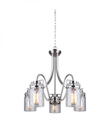 Canarm ICH707A05BN Madison 5 Light 25 inch Brushed Nickel Chandelier Ceiling Light
