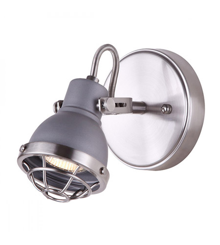 Canarm ICW447B01BNY10 Gunnar 1 Light 5 inch Brushed Nickel and Grey Ceiling/Wall Light Ceiling Light photo