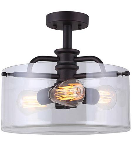 Canarm ISF679A03ORB Madison 3 Light 15 inch Oil Rubbed Bronze Semi-Flush Ceiling Light