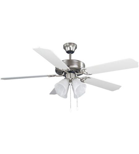 St James 52 Inch Brushed Pewter With White Walnut Blades Indoor Ceiling Fan Dual Mount