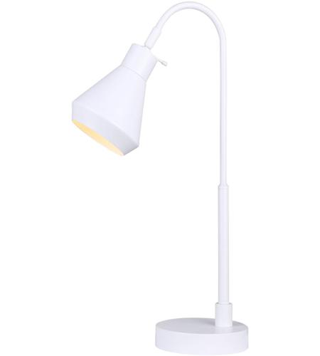 Canarm ITL1020A21WH Byck 21 inch 40.00 watt Matte White Table Lamp Portable Light