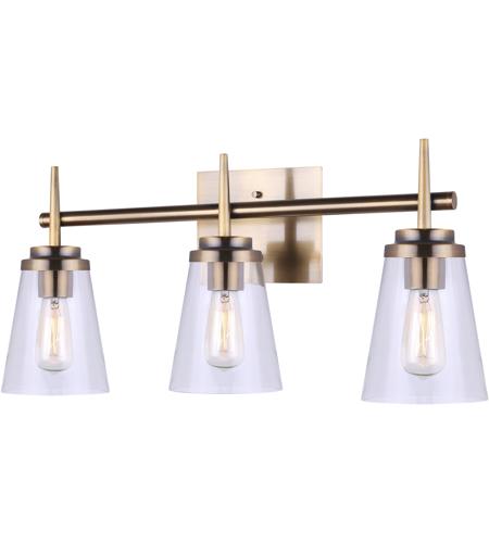 Canarm Ivl703a03gd Perla 3 Light 25 Inch Gold Vanity Light Wall Light